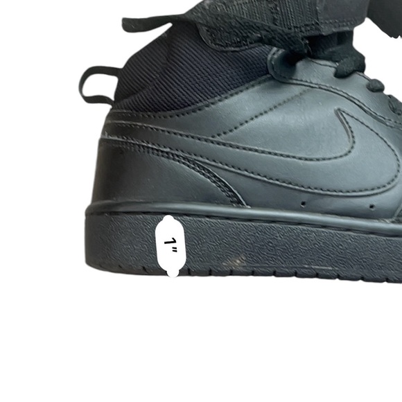 Nike court borough 2 high top sneakers black on black Big Boys 6.5 CD-7782-001 - Picture 12 of 15